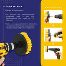 Kit 3 Escovas De Limpeza Para Parafusadeira Furadeira - Poder de Limpeza na Palma da Mão