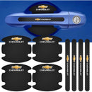 Kit 8 Peças Adesivo Protetor Maçaneta de Porta Efeito Fibra de Carbono Carro Anti Arranhões