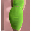 Saia Midi Canelada Tricot
