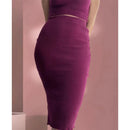 Saia Midi Canelada Tricot